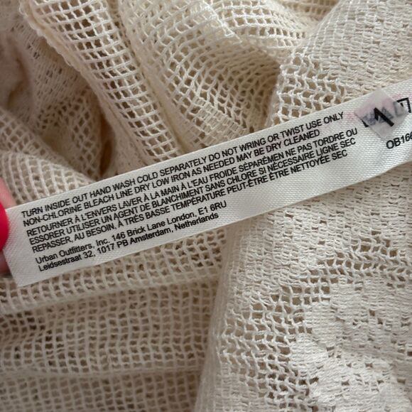 Intimately Free People See Me At Sunset Robe Kimono Lace Boho Cream Large K168 - Picture 12 of 13